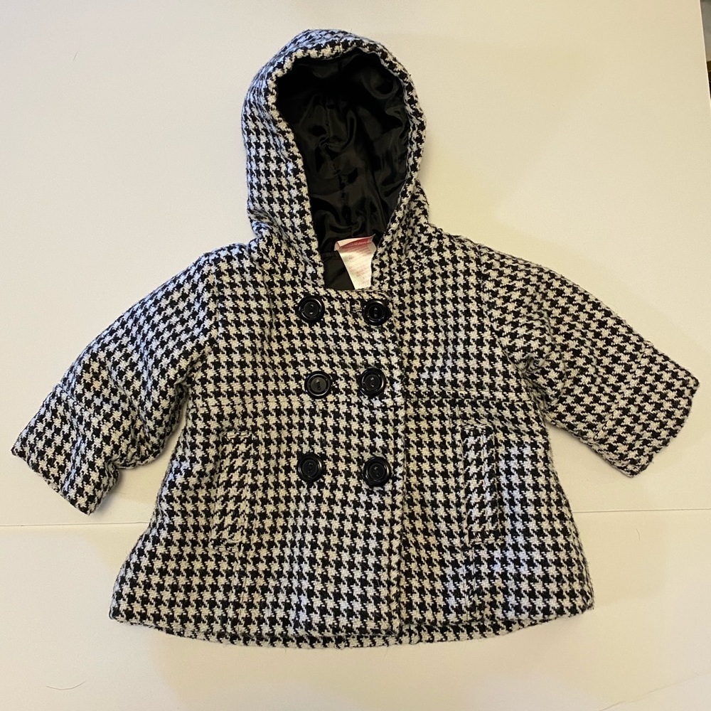 Baby/Toddler Girl Houndstooth Peacoat 12M